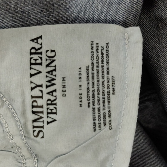 SIMPLY Vera Vera Wang Mid-Rise Straight Leg Jeans, Size 10 - Picture 14 of 14